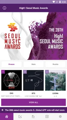 The 28th SMA official voting app for Global android App screenshot 0