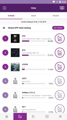 The 28th SMA official voting app for Global android App screenshot 2