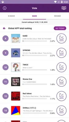 The 28th SMA official voting app for Global android App screenshot 6